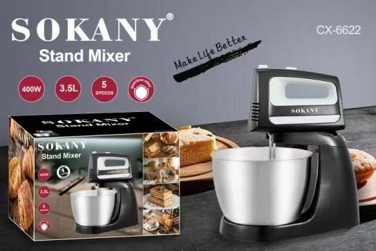 Sbattitore Professionale Sokany SK-222 400W | Ciotola Inox Autogirante
