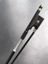 Advanced 4/4 Violin Bow Carbon Fiber Bow Ebony Frog Natural Black Horsehair Bow