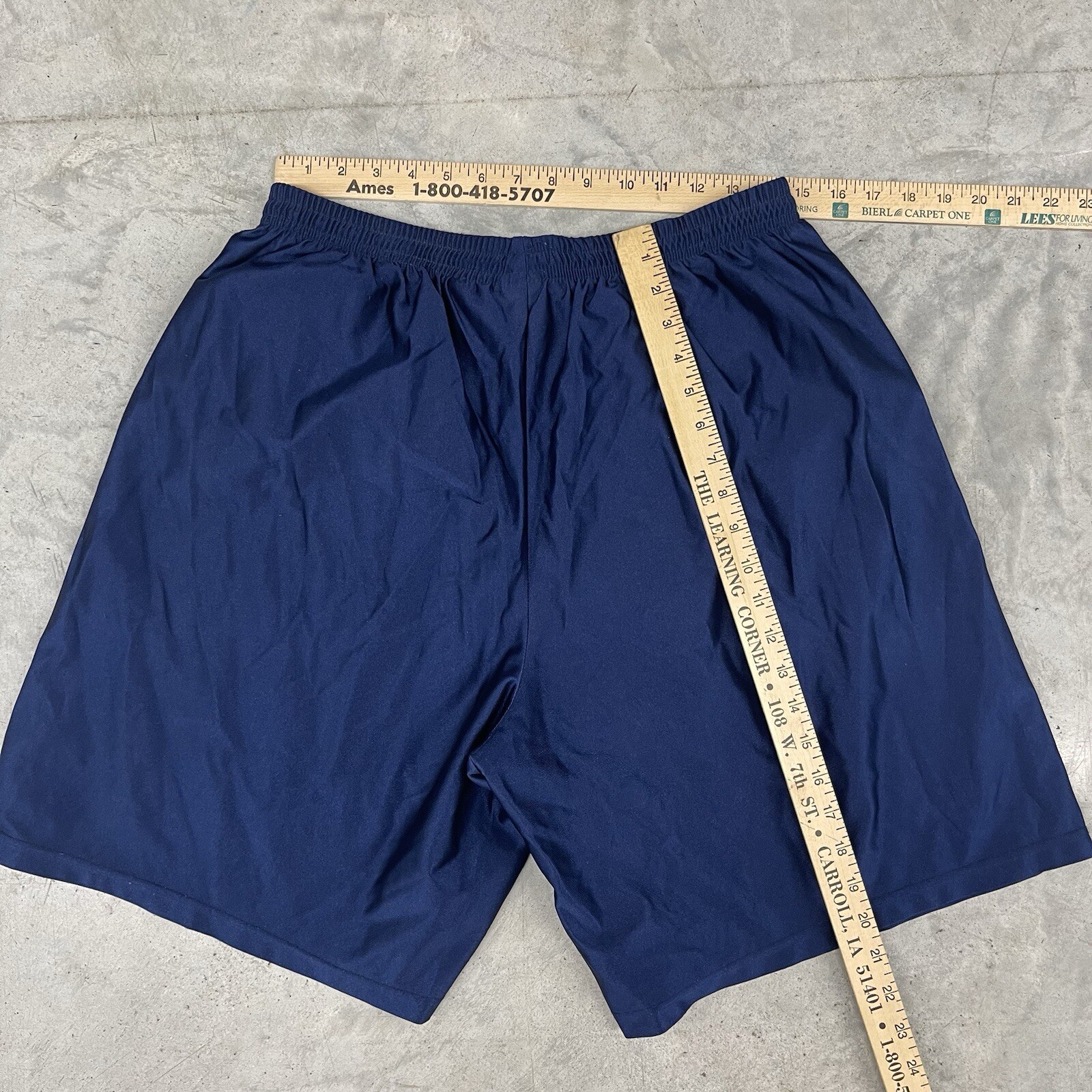 Nike Mens XL Shorts Dazzle Blue Shiny Made In USA Y2K Vintage Gym No Pockets thumbnail 5