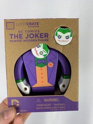 New The Joker Painted Wooden Figure DC Comics Loot Crate Exclusive 2015 | eBay