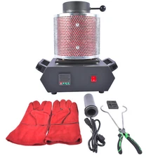 Gold Melting Furnace Kit 1 High-Temp Electric Foundry w/ With heat shield
