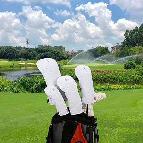 Golf Head Covers Driver Fairway #3#5 Hybrid USA Flag for Club Men White / H