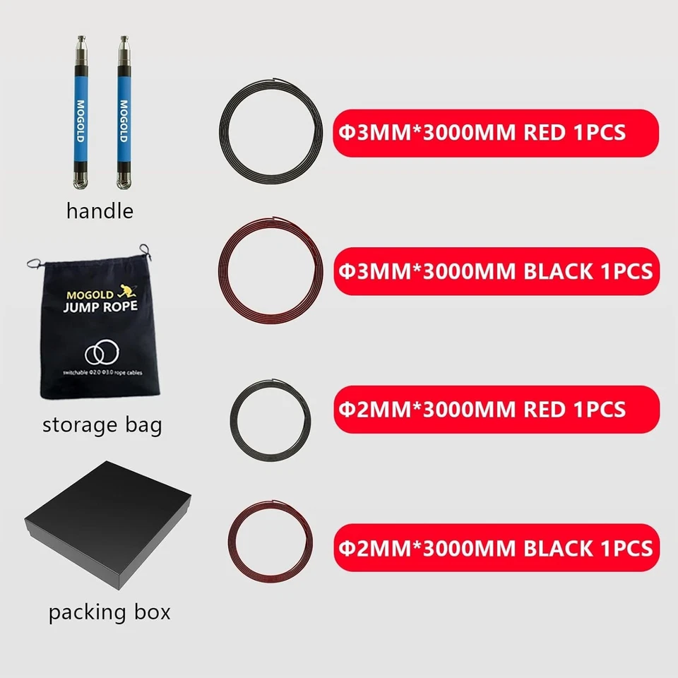 Cuerda de salto boxeo ligero 3 cuerdas rodamiento de bolas cuentas fitness gimnasio velocidad salto Foto 4 de 4