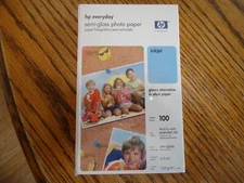Genuine HP Everyday Semi-Gloss Photo Paper - 4" x 6", 100 Sheets Ink Jet