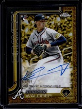 2025 Topps Chrome Gilded Collection Gold Autographs Hurston Waldrep 61/99