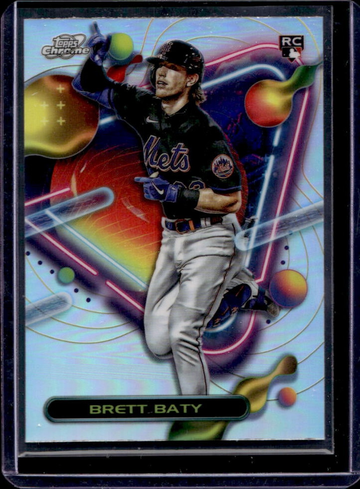 2023 Topps Cosmic Chrome Brett Baty RC Refractor Rookie #22 Mets