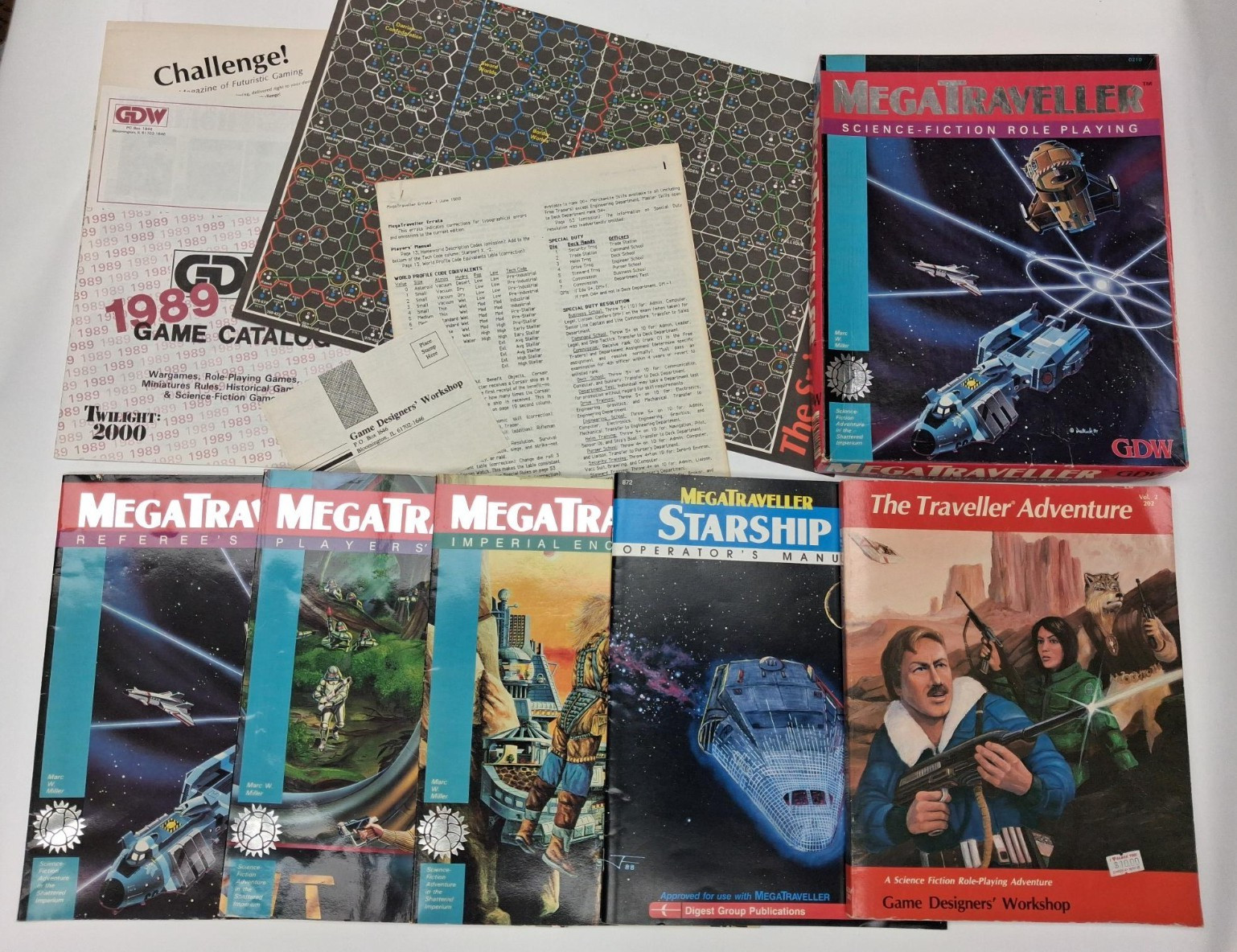 Original GDW MegaTraveller RPG Box-Game-Manuals-Map-Catalog etc!