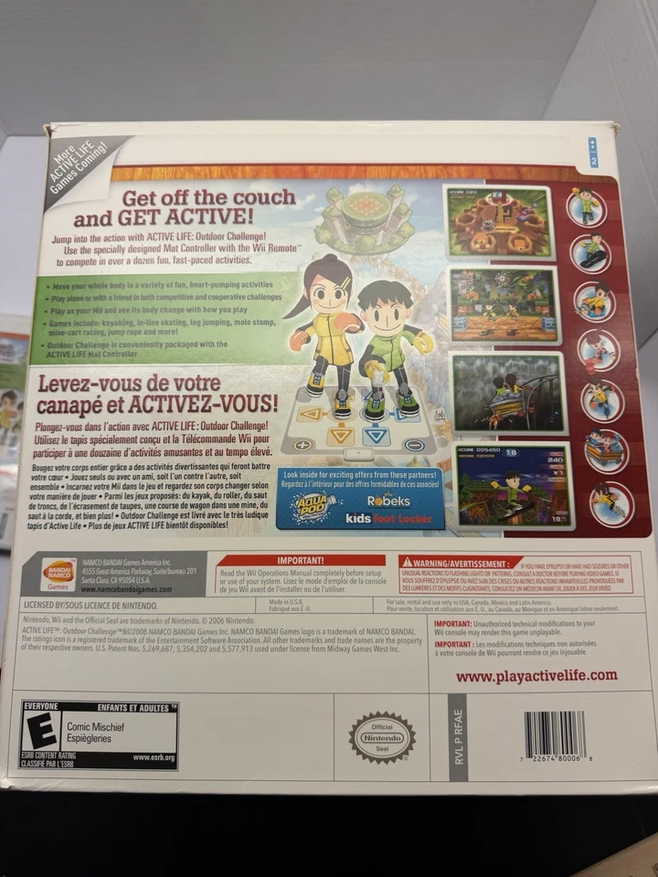 Active Life Outdoor Challenge Nintendo Wii Game w/Mat Controller . - Image 2 of 4