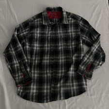 Orvis Men s XL Gray Plaid Long Sleeve Button Up Flannel Shirt