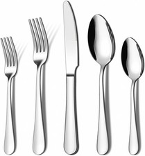 20 Piece Stainless Steel Silverware Set Service for 4