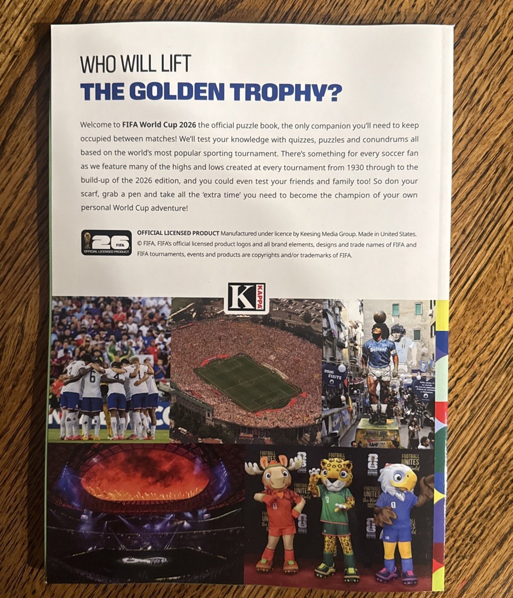 2026 FIFA WORLD CUP OFFICIAL PUZZLE BOOK KAPPA MAGAZINE 2026 | eBay