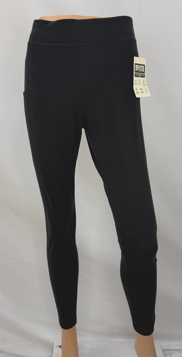Duluth Trading Company Women's Wickerino Wool Base Layer Legging SMALL Black NWT