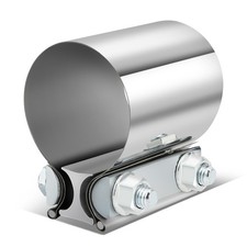 2 Od S.steel Butt Joint Band Exhaust Clamp Sleeve Coupler For Exhaust Pipes
