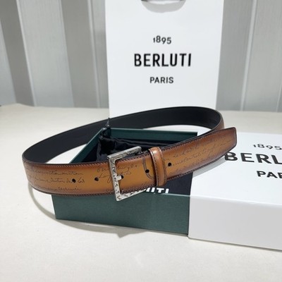 Authentic Berluti Classics Scritto Brown Width: 3.4cm/1.37''