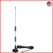 BNC Male Scanner Antenna with Magnetic Base - 20-1300MHz Range Compatibility