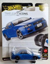 HOT WHEELS NISSAN SKYLINE GT-R R34 V SPEC TIMELESS ICONS CAR CULTURE 1/64 MATTEL