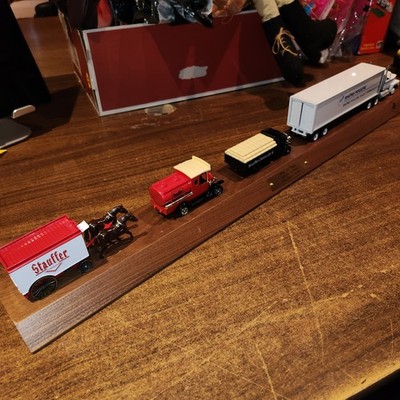 NEW Lledo Diecast Promotional Display for Stauffer Transportation thru years 