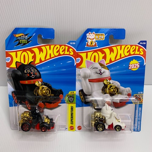 Hot Wheels Feline Lucky #234 Celebration Racers  9/10 + #92 Experimotors 2/5
