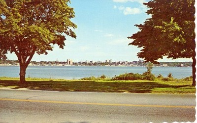 Portland Maine From Baxter Boulevard Back Cove Chrome Postcard Unposted