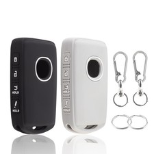 Silicone Key Fob Cover Compatible with 2025/2024-2019 Mazda CX-5 Black Grey