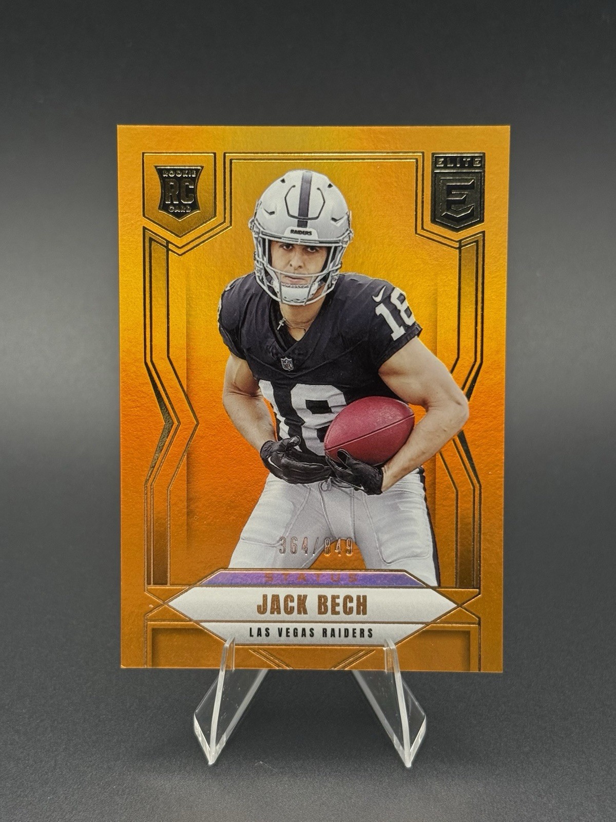 2025 Donruss Elite - Rookies Jack Bech #177 Status Metallic Orange /849 (RC)