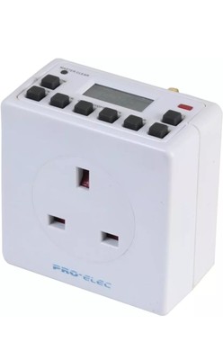 Kompakte digitale steckbare Zeitschaltuhr 24 Stunden - PRO ELEC