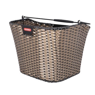 Klickfix Fahrrad Vorderradkorb Lenkerkorb Structura 35x26x25cm Bronze Geflochten