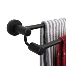 TocTen Double Bath Towel Bar - Thicken SUS304 Stainless Steel Towel Rack for