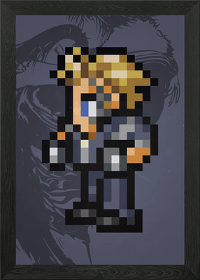 FF VIII Zell Pixel Sprite gerahmtes Wandbild Poster Leinwanddruck Bild
