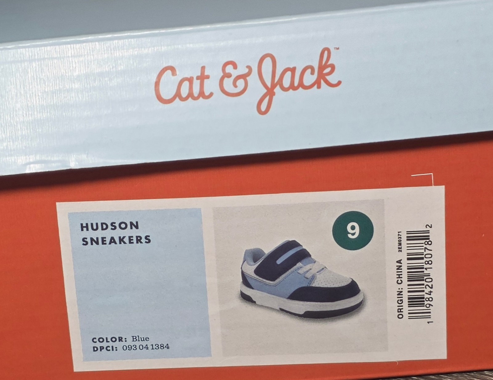 Cat & Jack Toddler Boy Hudson Skate Sneakers  Blue Size 9 Hook & Loop, 