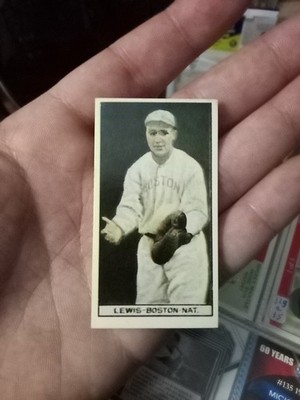 lewis boston 1912 tobacco card Replica Irving #T-207 NL Rarest Of The 200 Cards Lewis 1912 Tobacco Card T207