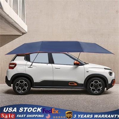Semi-Automatic Car Tent Removable Sun Protection Car Awning Cover 4.2*2.2m