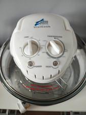 VisiCook 12L 1200W Halogen Convection Oven Glass Bowl Set White/Clear