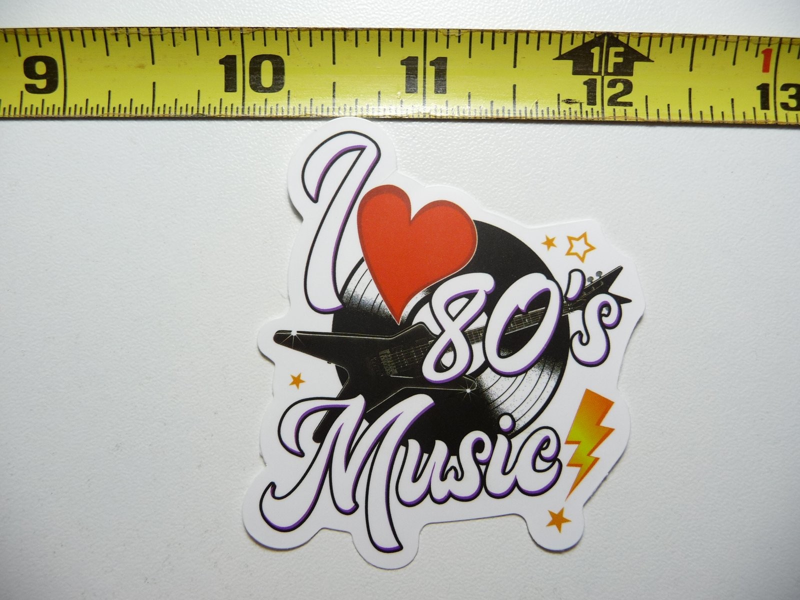80s Music Heart Sticker Decal for LP Records and Band Fans