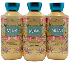 NEW Bath Body Works Lot of 3 Bottles Disney Princess Mulan Body Wash Gel 10 oz