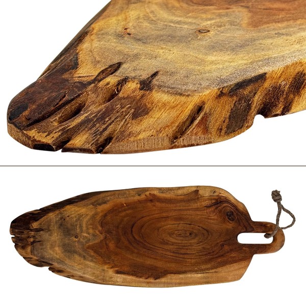 Schneidebrett Groß Aus Holz Mit Griff - Dekoration KüChe Akazie Servierbrett-image