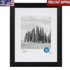 Gallery Wall Frame 11x14 Matted to 8x10 Decorative Display W/ Glass Hangers New