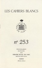 Programme booklet Andre Roussin NINA Theatre Royal du Parc Brussels 1964