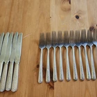 Towle Rose Rambler Sterling Silver Dinner Knives, Forks & Salad Forks