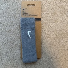 Nike swoosh Reversible Headband Grey/White