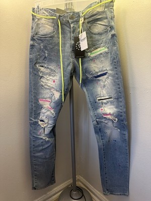Denim Kloud 9 ripped bleached distressed jeans details #distresseddenim