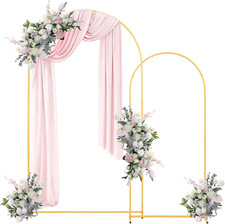 VEVOR Arch Backdrop Stand, Set of 2, 7.2 Ft and 6 Ft, Stable Structure, Easy Ass