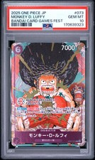 2025 ONE PIECE JAPANESE PROMOS BANDAI CARD GAMES FEST MONKEY D. LUFFY PSA 10