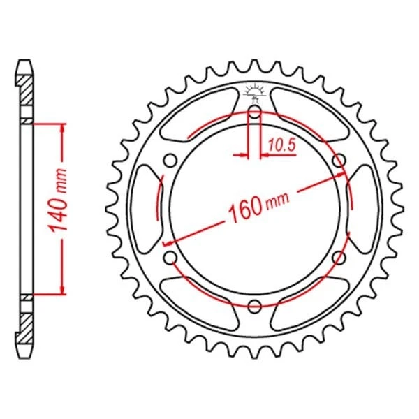 For Kawasaki Ninja ZX11 90-01 JT Sprockets Rear High Carbon Steel Sprocket - Изображение 2 из 2