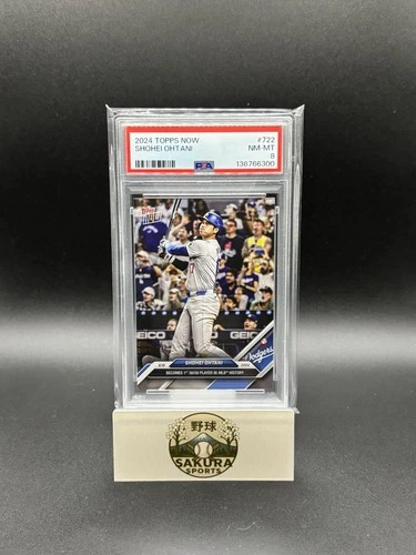 2024 Topps Now #722 Shohei Ohtani 50/50 Club Dodgers PSA 8 NM-MT