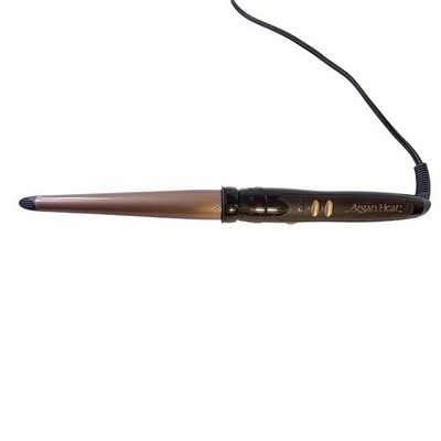 Argan Heat Curling Wand Women OS Black Gold Ceramic Tapered Hair Styling Tool