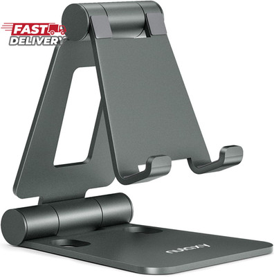 Nulaxy Dual Folding Cell Phone Stand, Fully Adjustable Foldable Desktop Phone Ho
