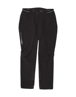 Adidas Damen Slim Cargo Hose UK 12 Medium W30 L30 Schwarz Nylon BL08