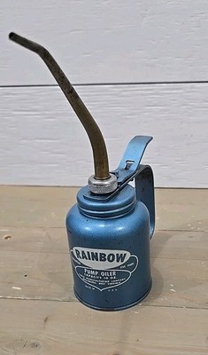 Antique Rainbow Pump Oiler Eagle Manufacturing Made in USA 10 ounce 