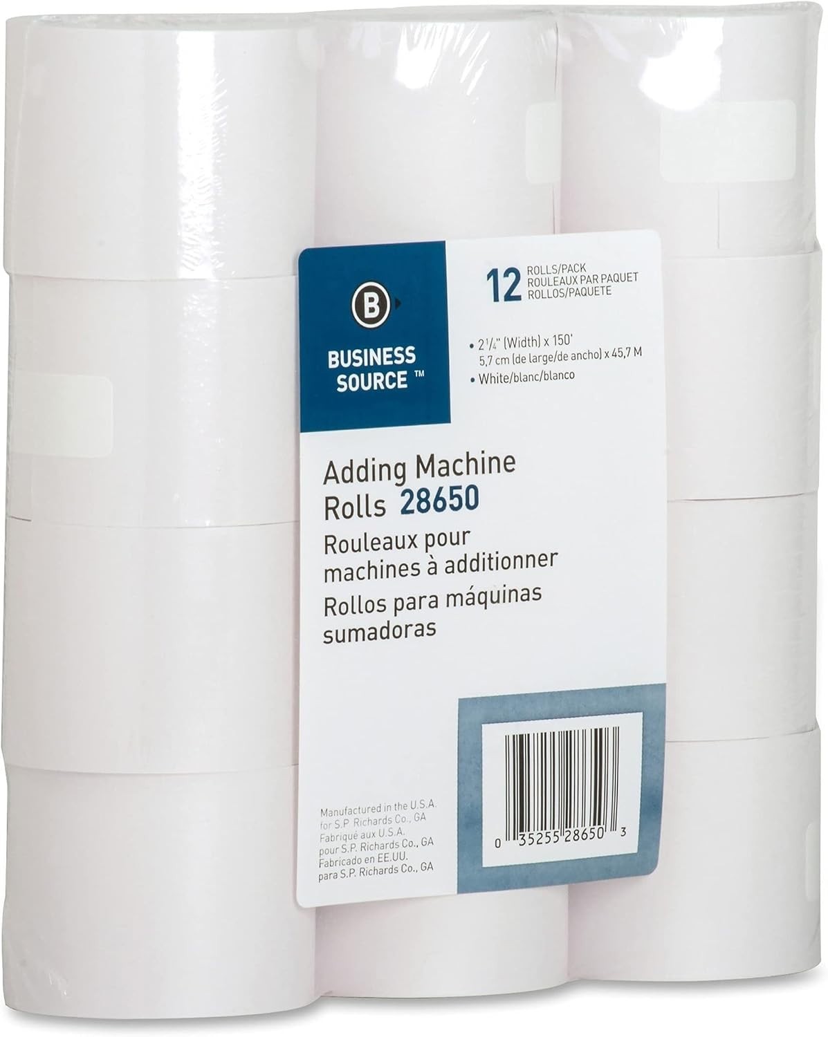 как выглядит White Receipt Paper Rolls for Cash Registers and Calculators - 150 Ft, 12 Pack фото